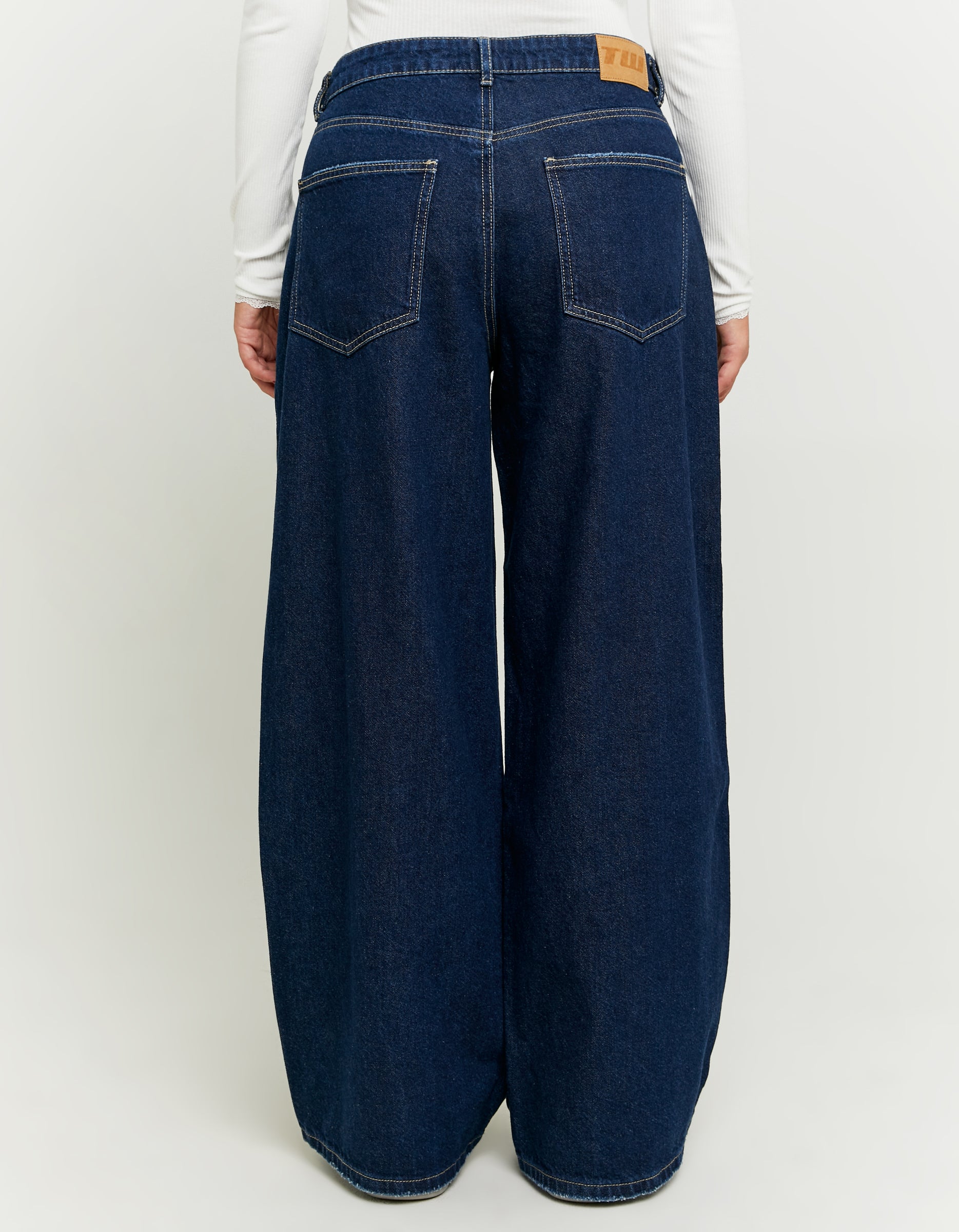 Tally Weijl Dark Wash Skater Jeans With Waist Detail BLUE detail view