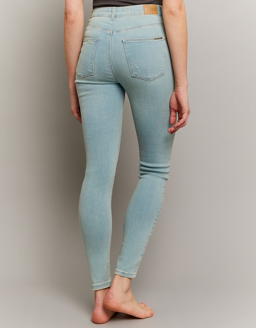 Tally Weijl Skinny High Waist Blue Jeans Blue back view