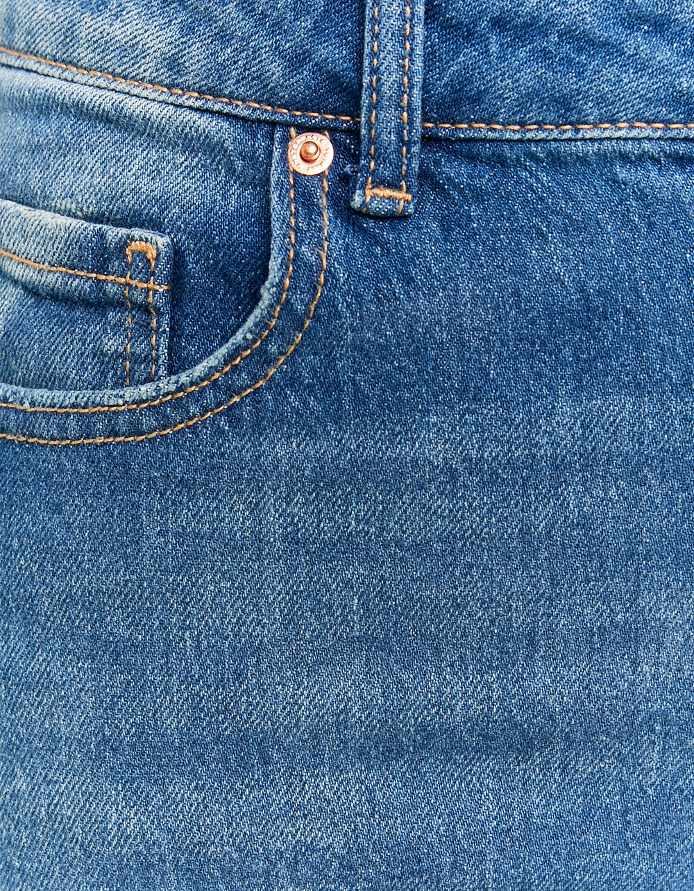 High Waist Wide Leg Blue Jeans