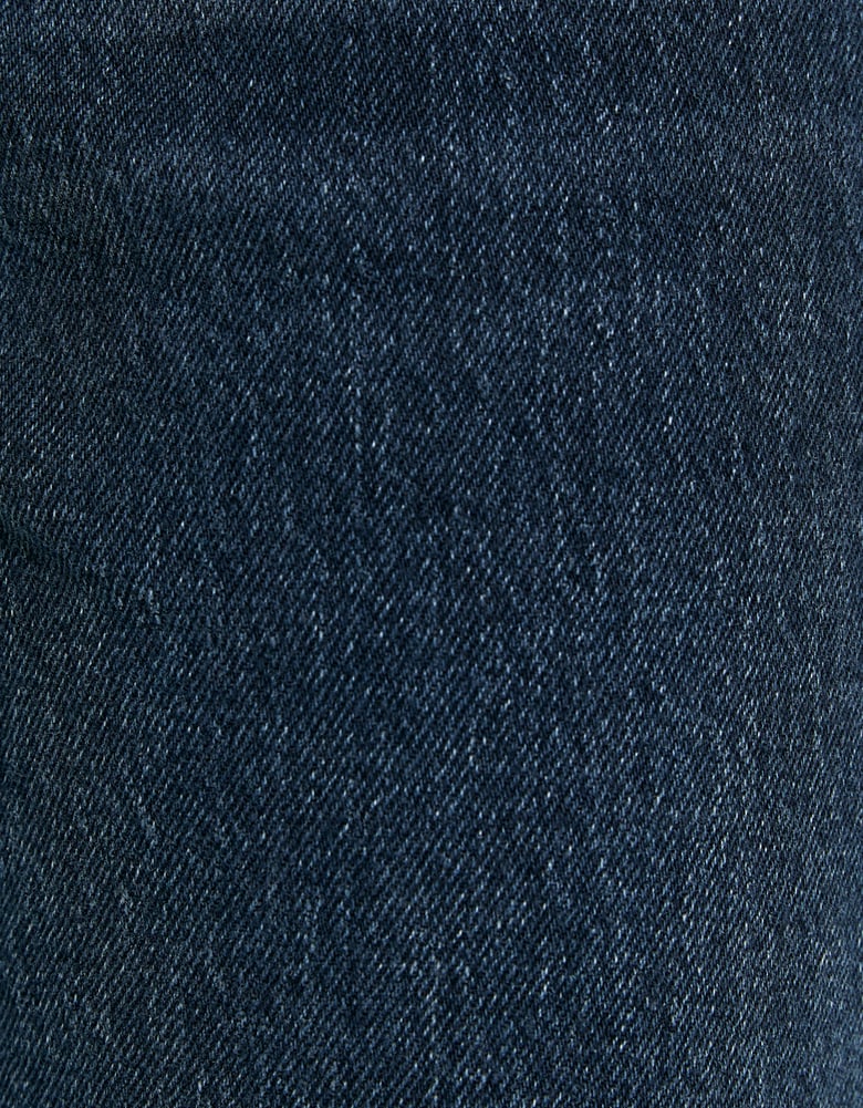 Ladies Blue Wide Leg High Waist Jeans-Pattern View