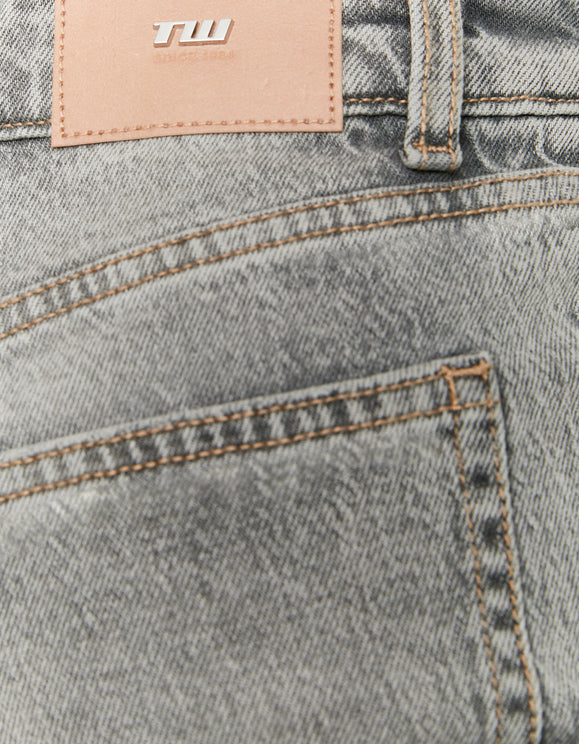 Tally Weijl Grey Mid Waist Wide Leg Jeans Grey alternate view