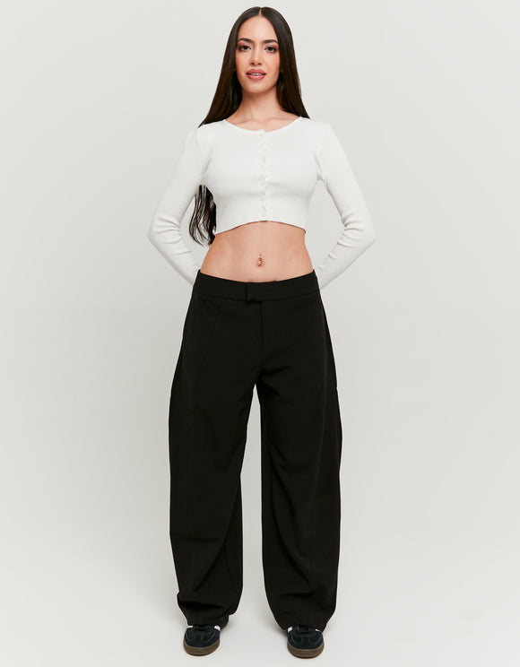 Tally Weijl Black Balloon Trousers BLACK model front view