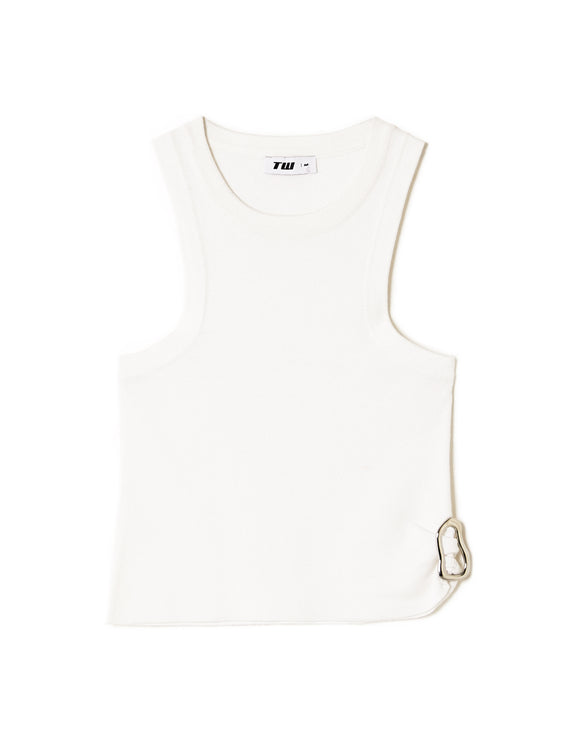 Tally Weijl White Tank Top White back view