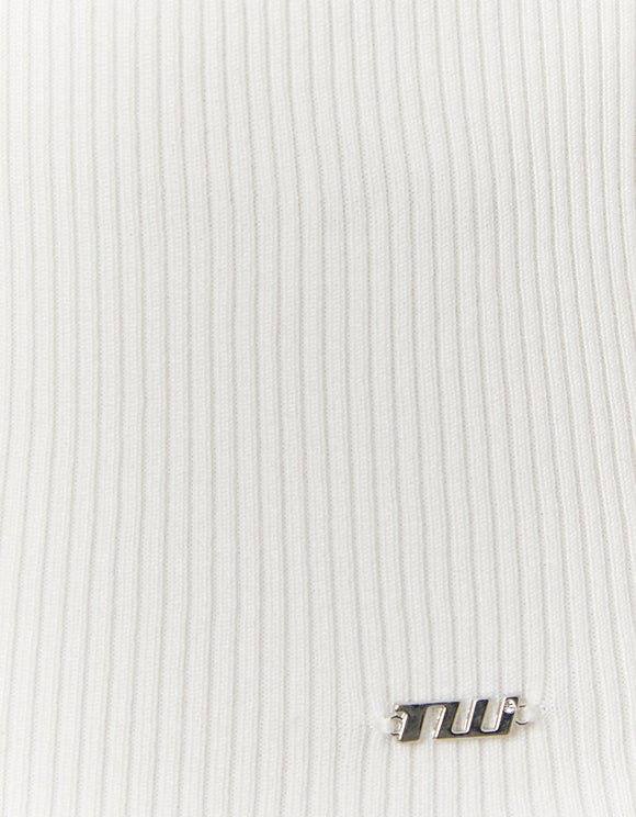 Tally Weijl White Striped Knit Top White side view
