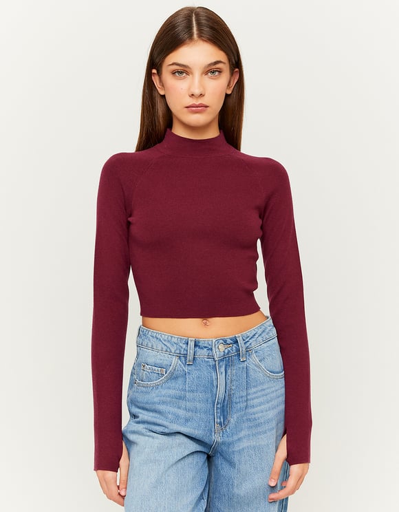 Ladies Knit Sweater-Model Front View