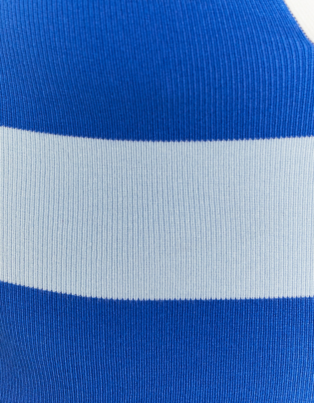 Ladies Striped Knitted Polo Top-Pattern View