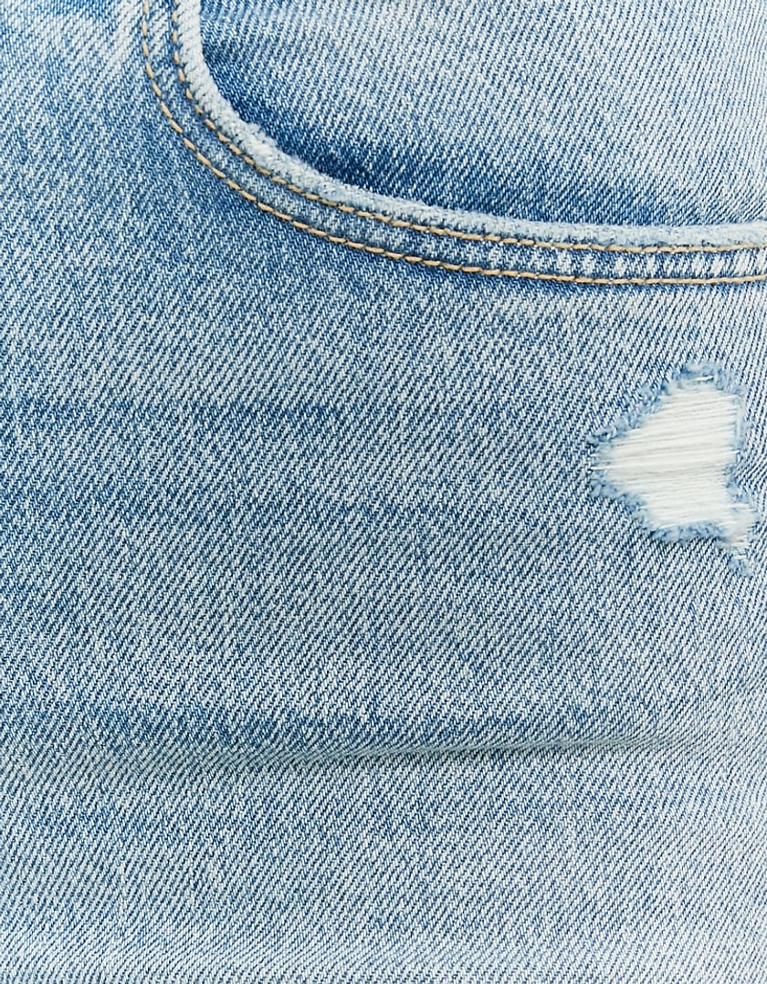 Ladies High Waist Bermuda Shorts-Close Up View