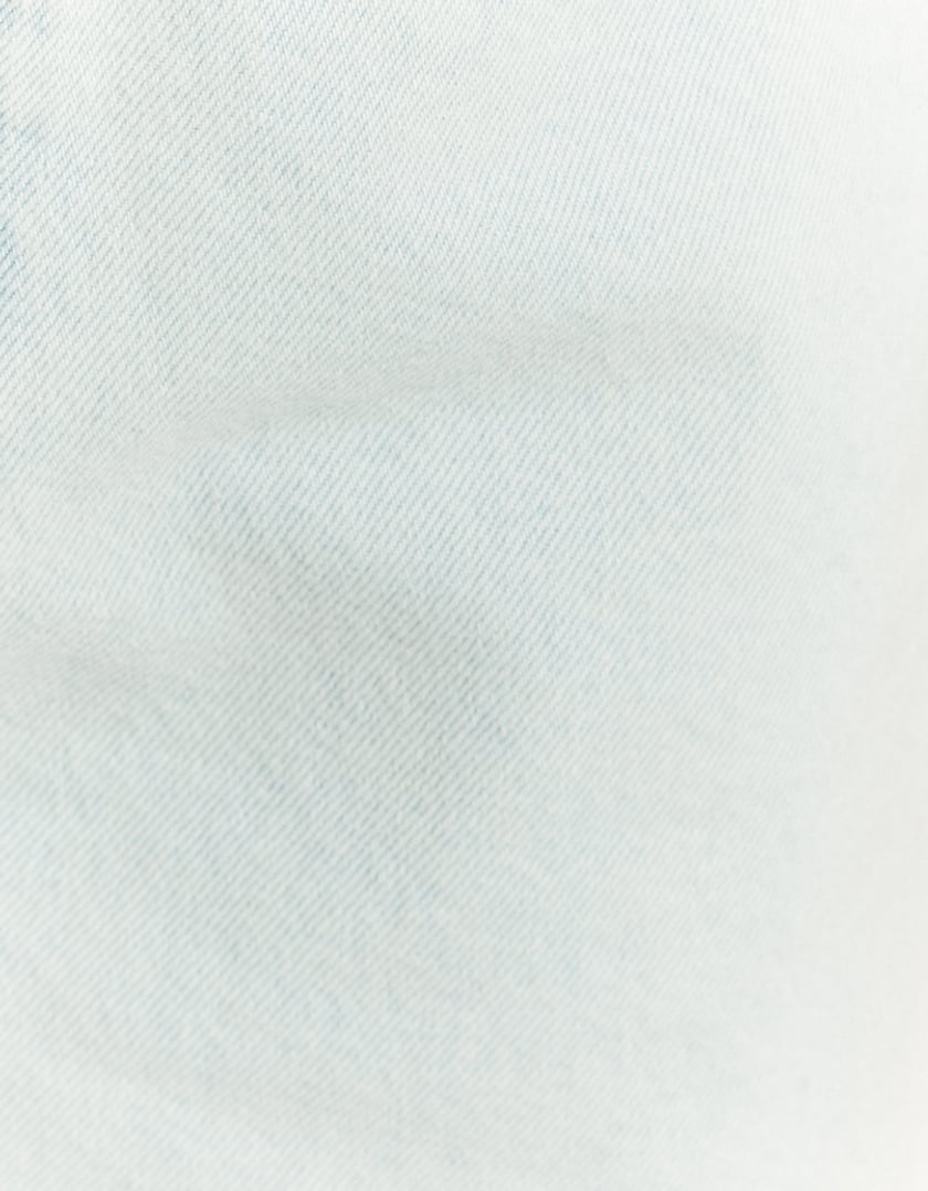 High Waist Light Blue Shorts With A-Shape