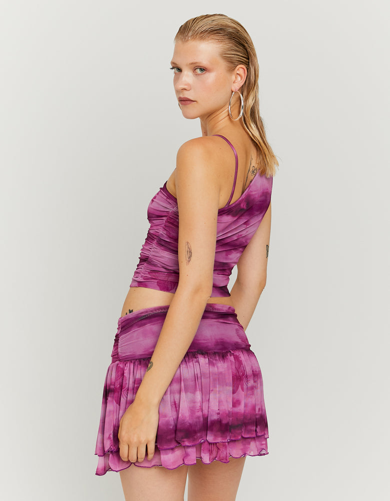 Ladies Purple Short Skirt-Back View