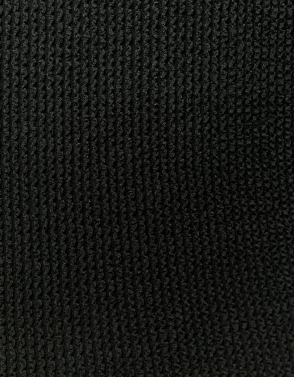 Ladies Basic Black Mini Skirt-Close Up View