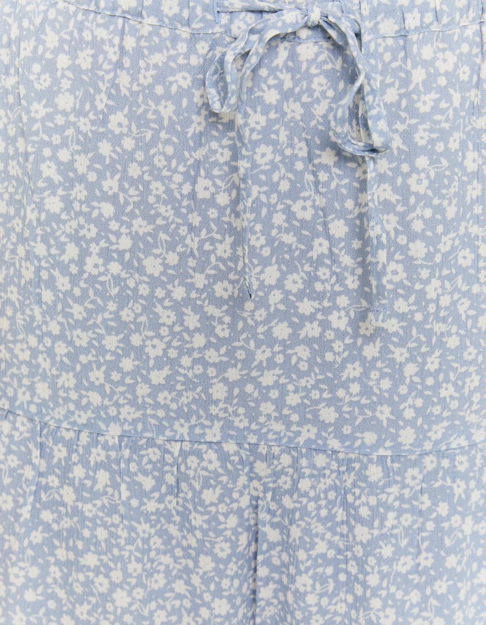 Tally Weijl Long Blue & White Floral Shirt Blue/White side view