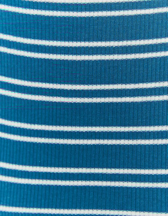 Ladies Striped Tank Top-Close Up View