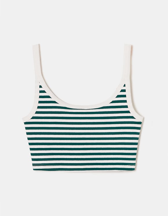 Tally Weijl Ribbed Stripped Basic Top Multi Colour detail view