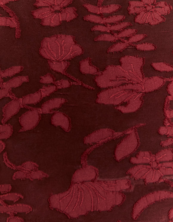 Tally Weijl Burgundy Floral Top Burgundy side view