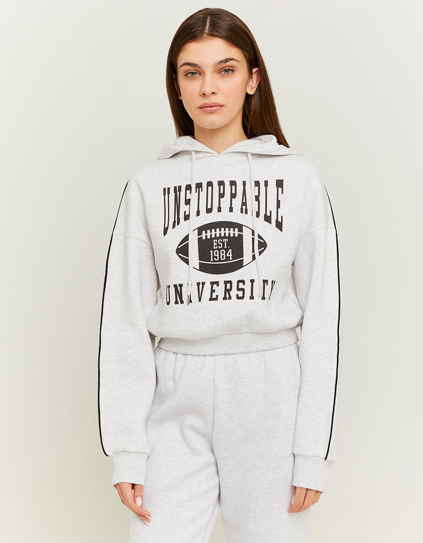 Ladies Unstoppable University Printed Hoodie-Model Front View