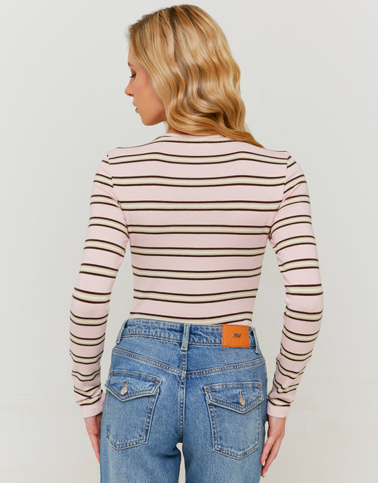 Tally Weijl Basic Pink T-Shirt With Long Sleeve PINK detail view