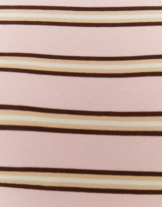 Tally Weijl Basic Pink T-Shirt With Long Sleeve PINK side view