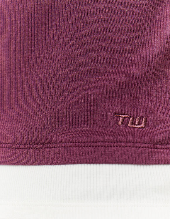 Tally Weijl Purple Basic T-Shirt PURPLE side view
