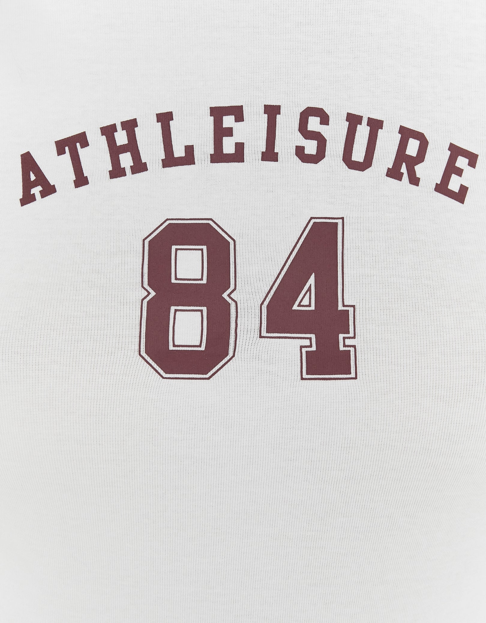 Ladies White Printed Athleisure 84 T-Shirt-Design View