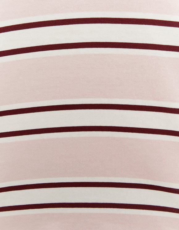 Tally Weijl Pink Striped T Shirt With Long Sleeves Pink/White side view