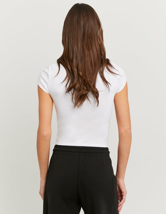 Tally Weijl White Basic T-Shirt WHITE detail view