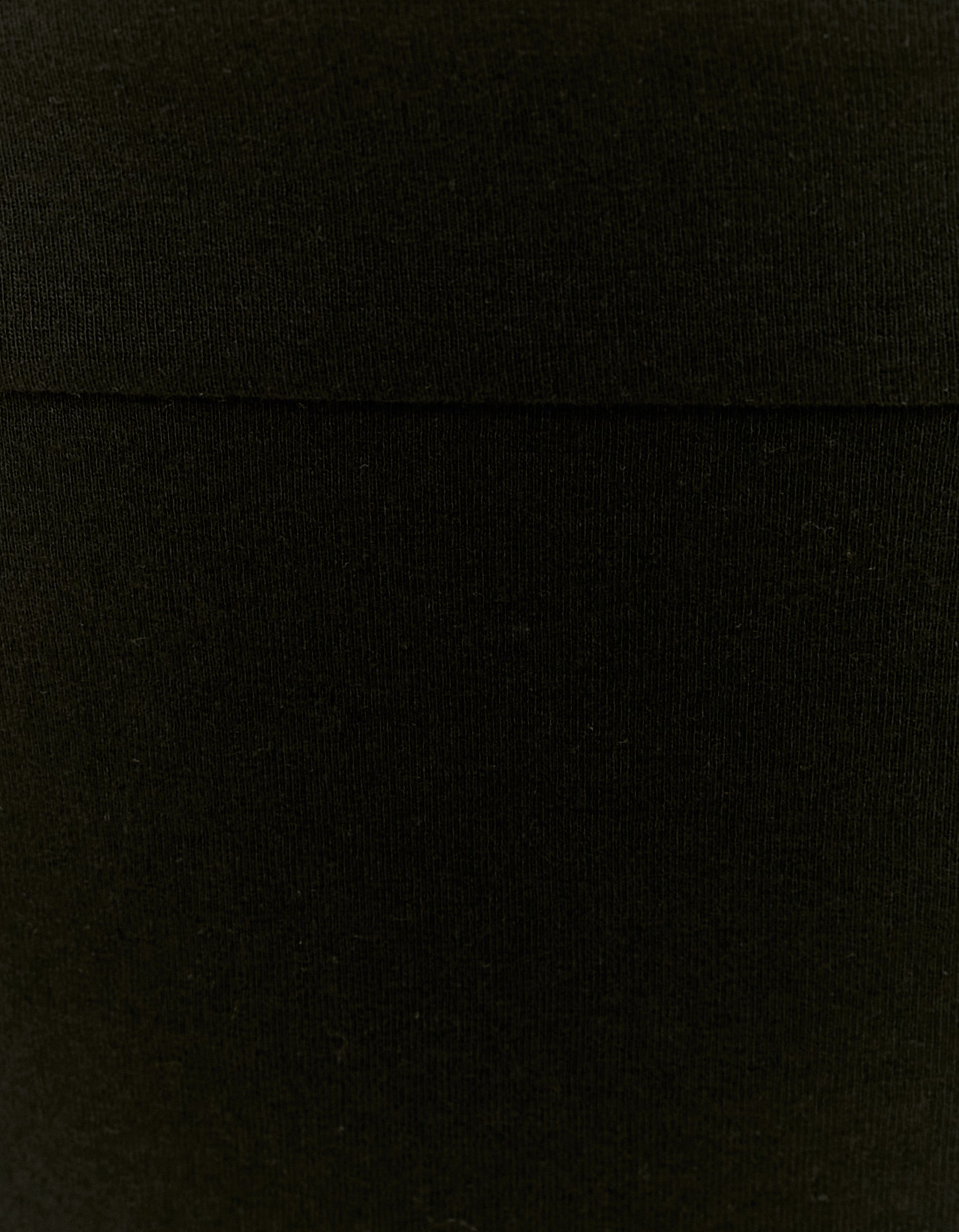 Ladies Off Shoulder Fitted Black Top-Closer View