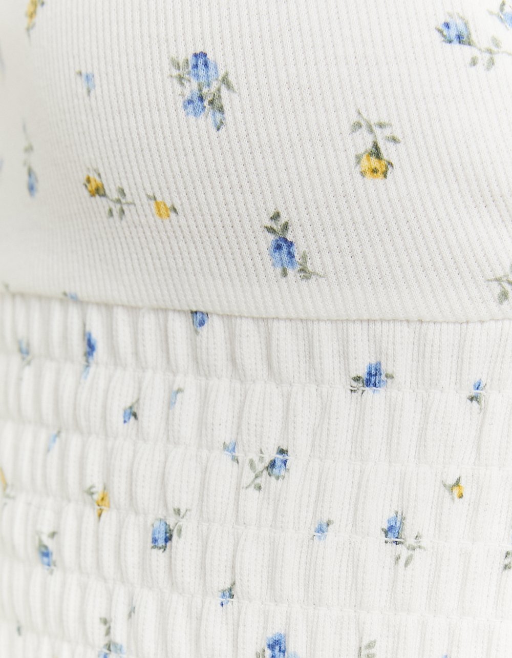 White Top With Gathered Waist