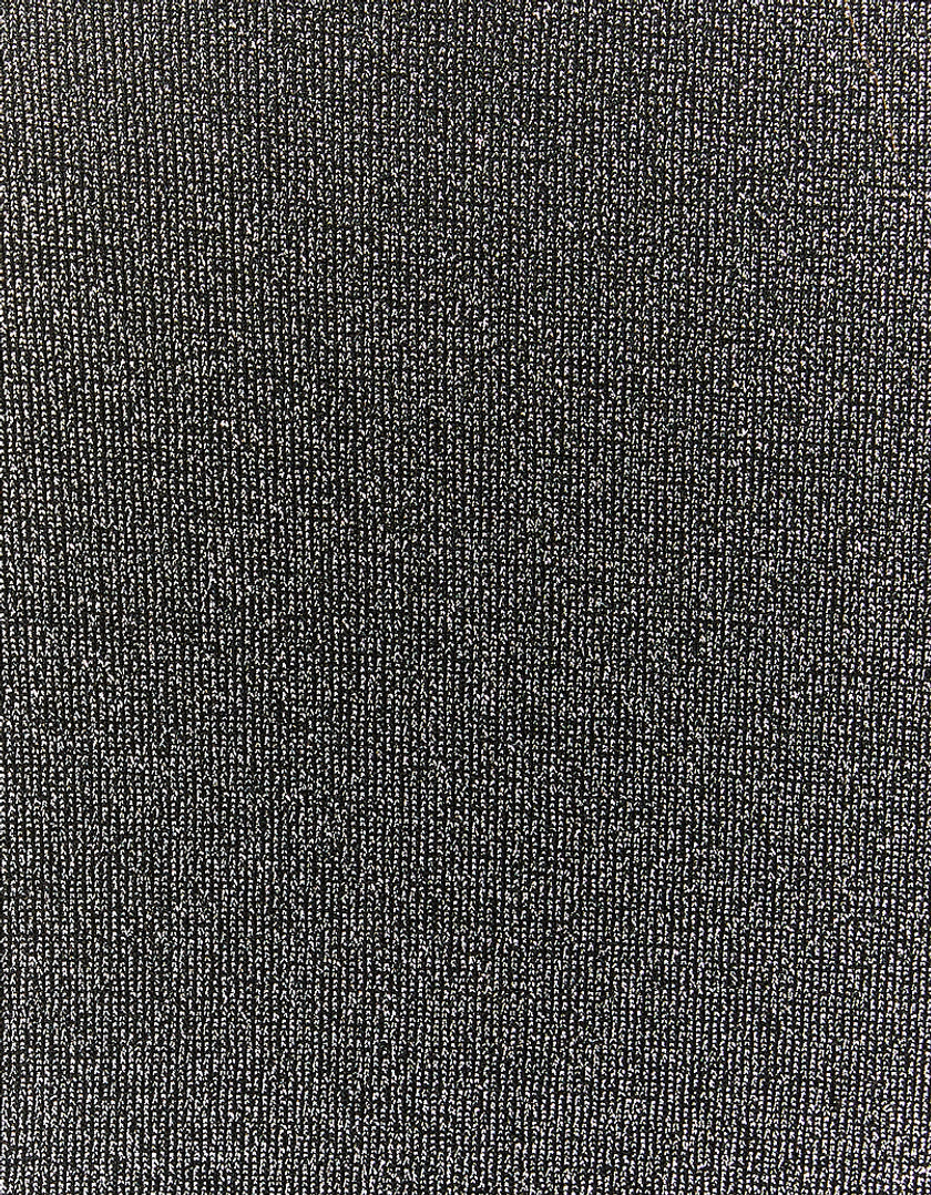 Ladies Grey Lurex Cropped Top-Close Up View