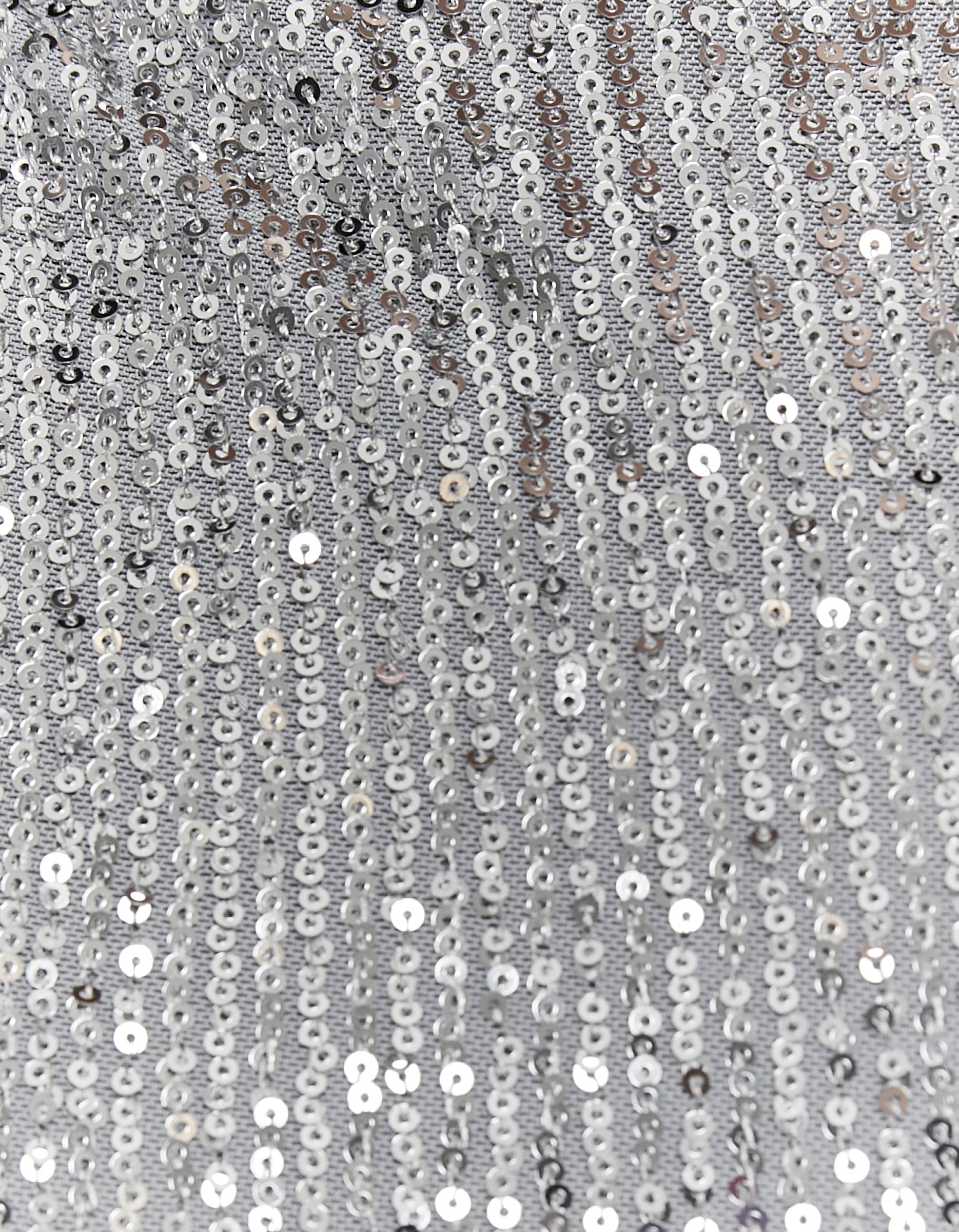 Tally Weijl Silver Sequined Cropped Top GREY side view