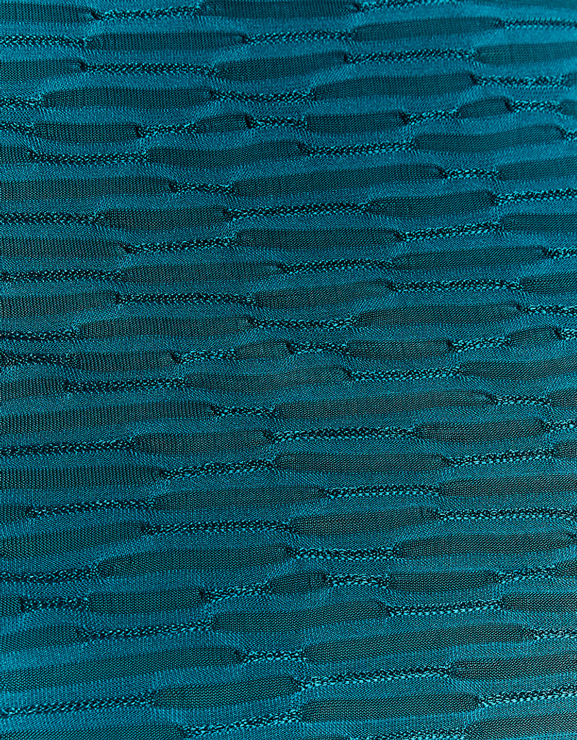 Blue Crop Top With Lateral Lace Up