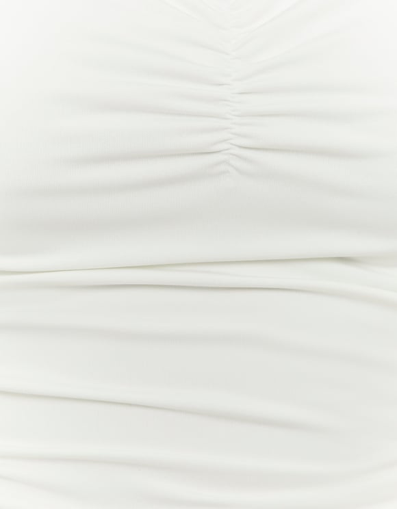 Tally Weijl White Ruched Top WHITE alternate view