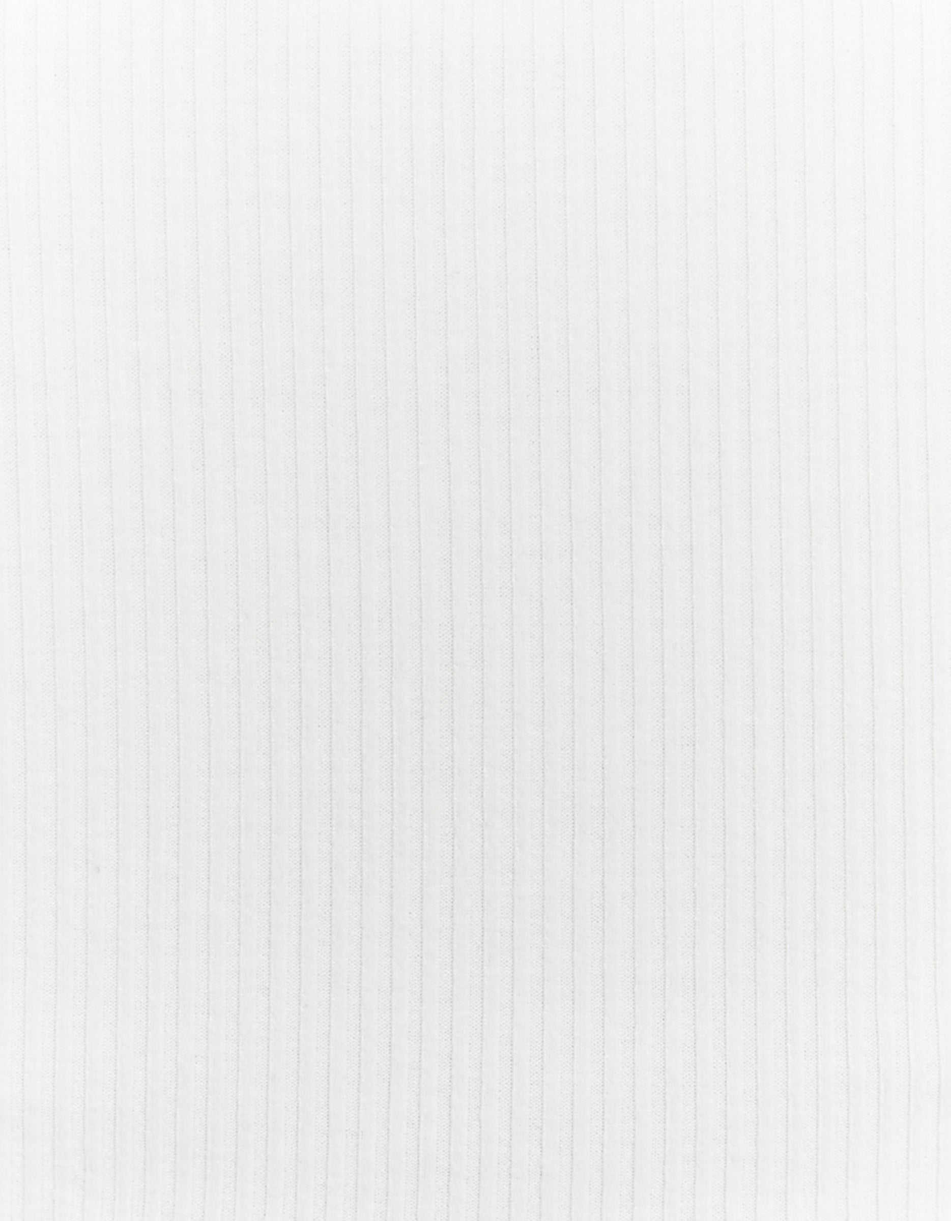 Ladies White Basic Ribbed Long Sleeve T-Shirt-Pattern View