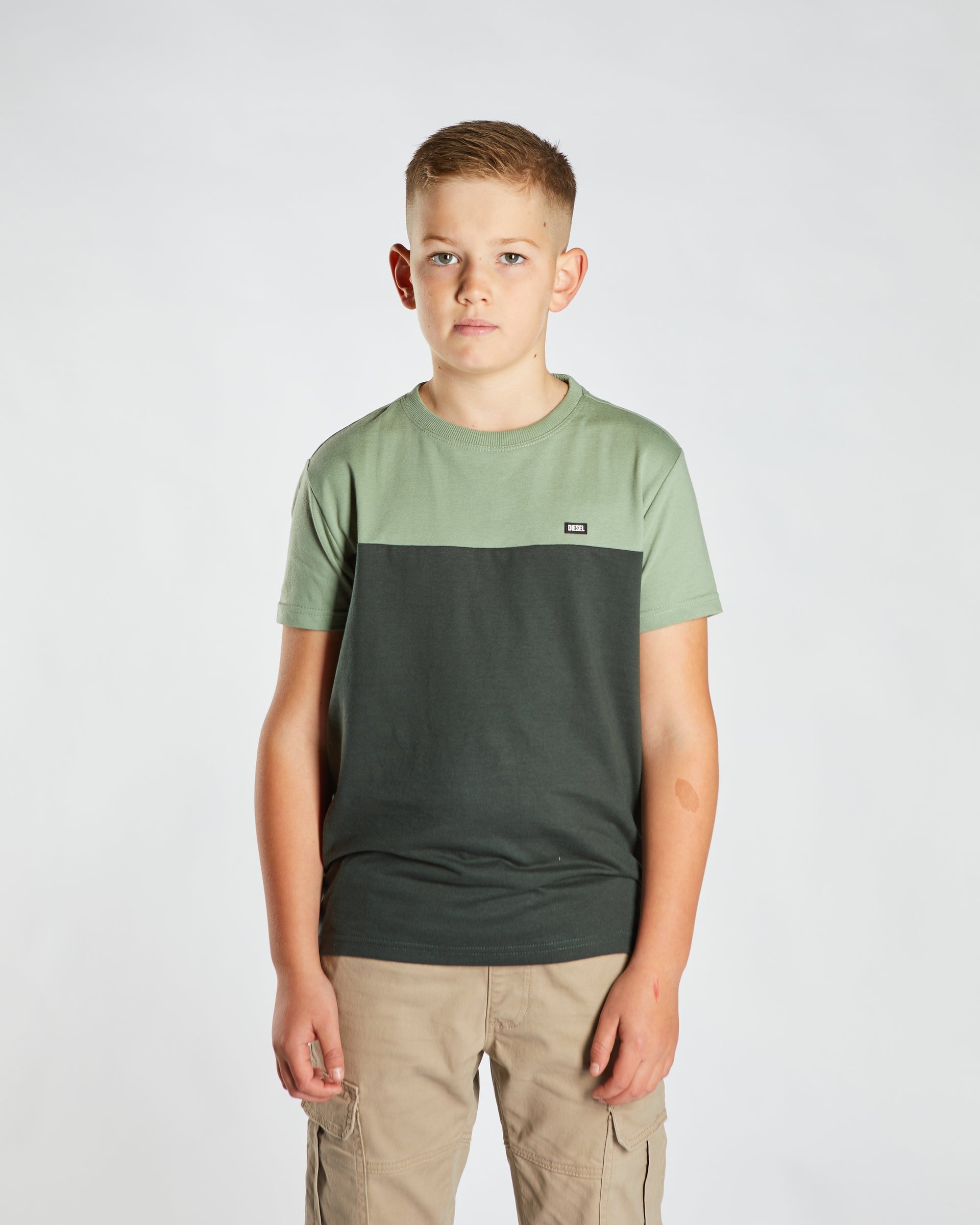 DIESEL KIDS Sydney Sage/Olive Sage/Olive Tee Sage/Olive front view