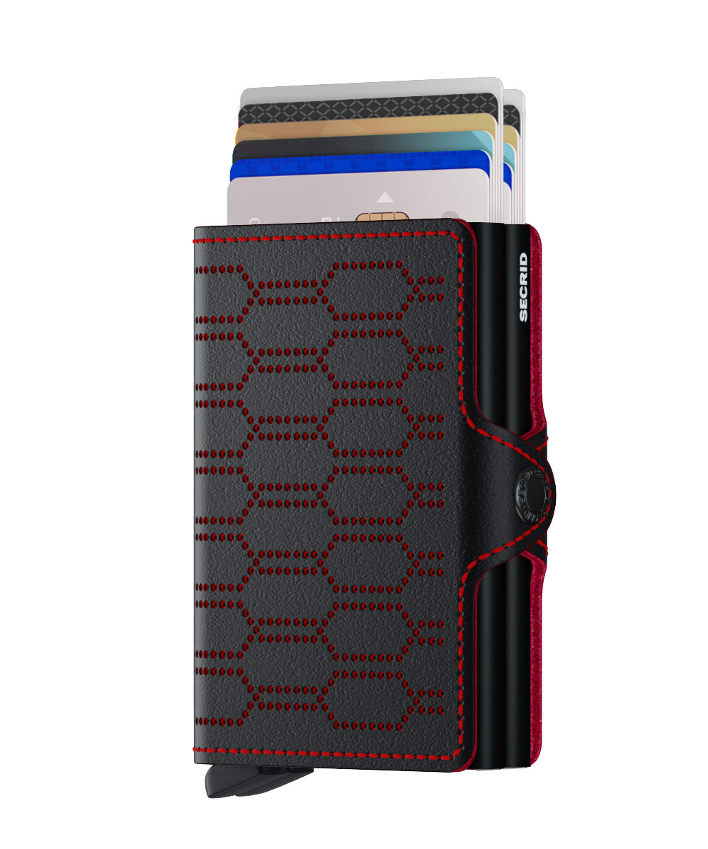 SECRID Twinwallet- Black/Red Black/Red front view