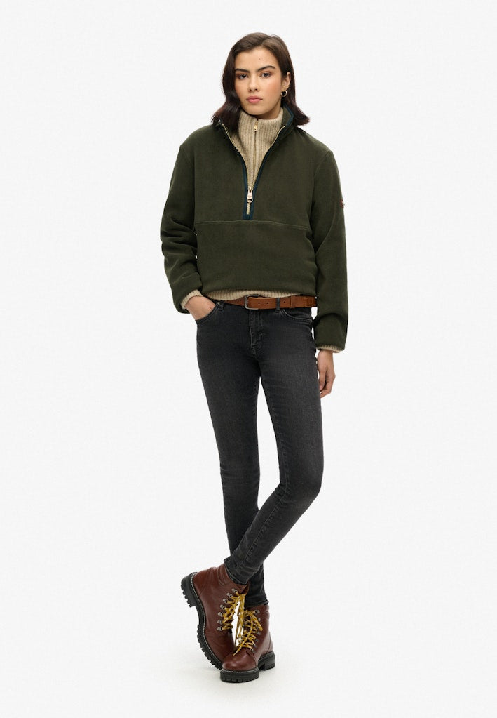 Estate Half Zip Fleece-Surplus Goods Olive Green-Full model view