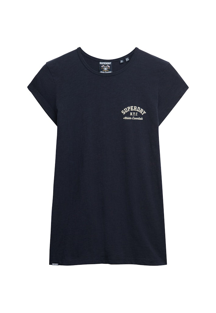 Athletic Essential Slub Tee-Eclipse Navy-Front view
