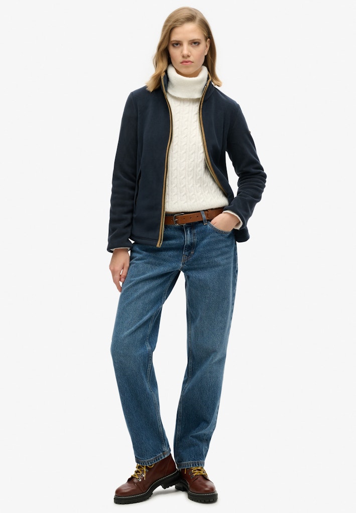Estate Full Zip Fleece-Eclipse Navy-Full model view