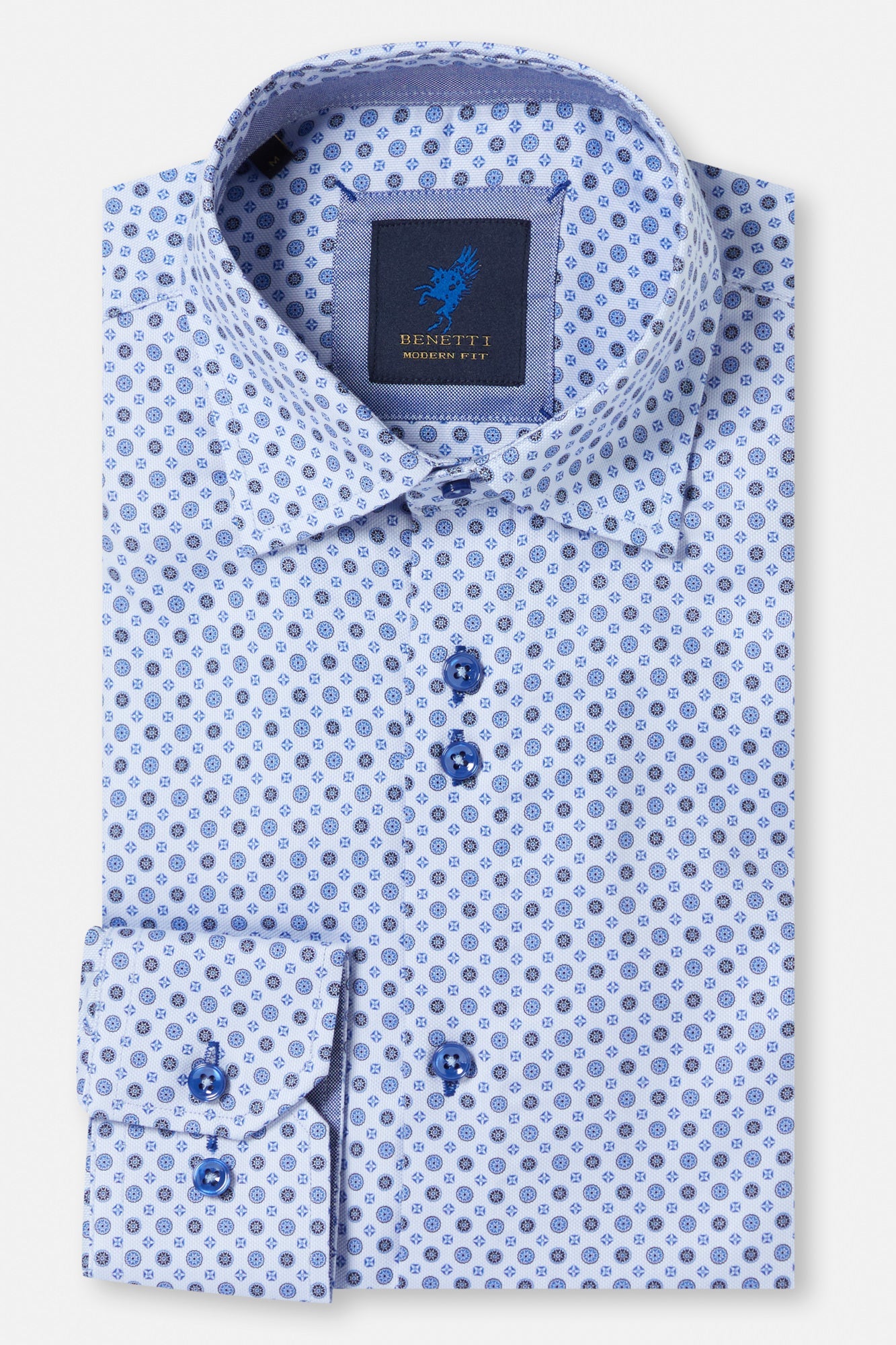 BENETTI Tauton Navy Shirt Navy front view