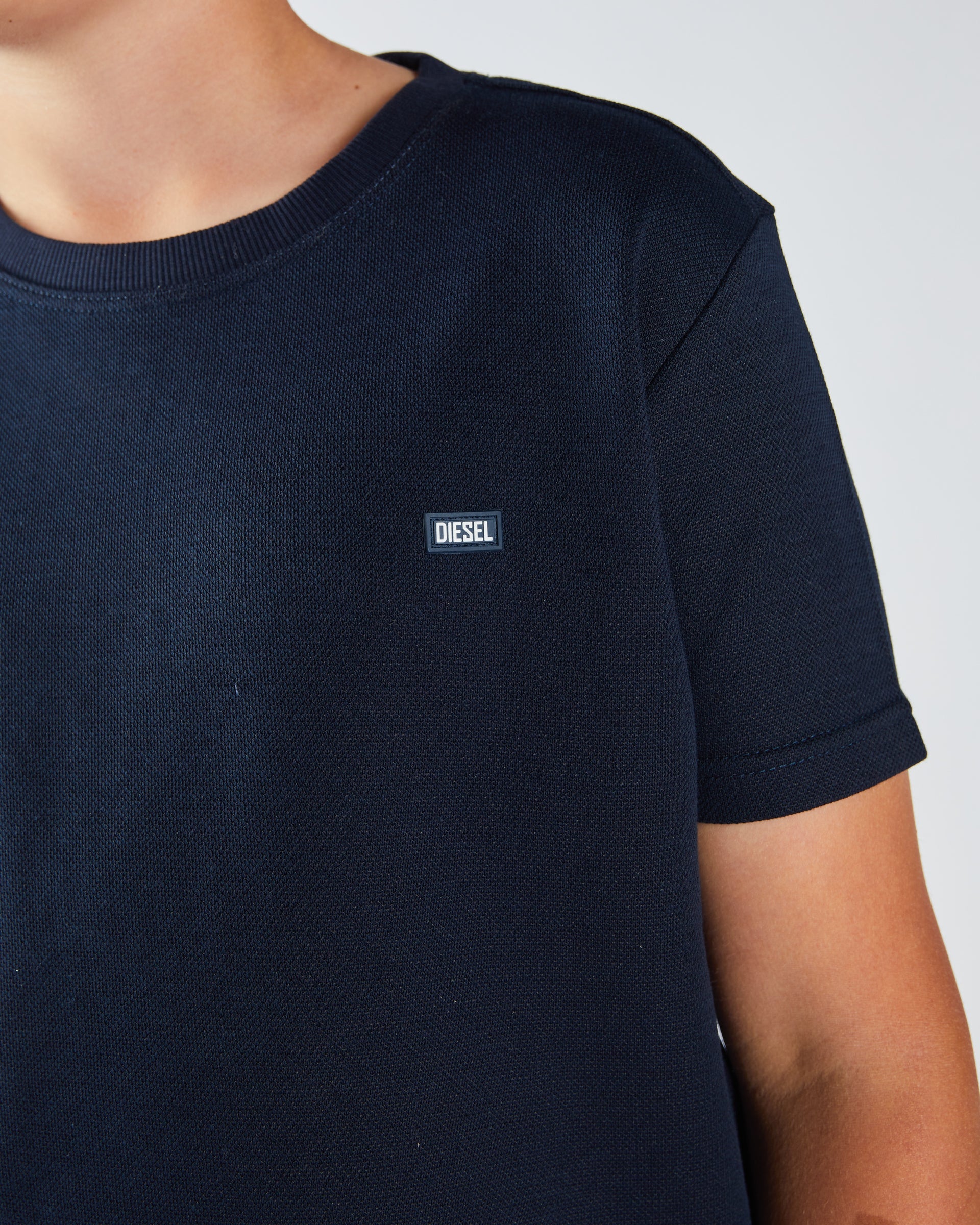 DIESEL KIDS Toby Textured Navy Tee Navy back view