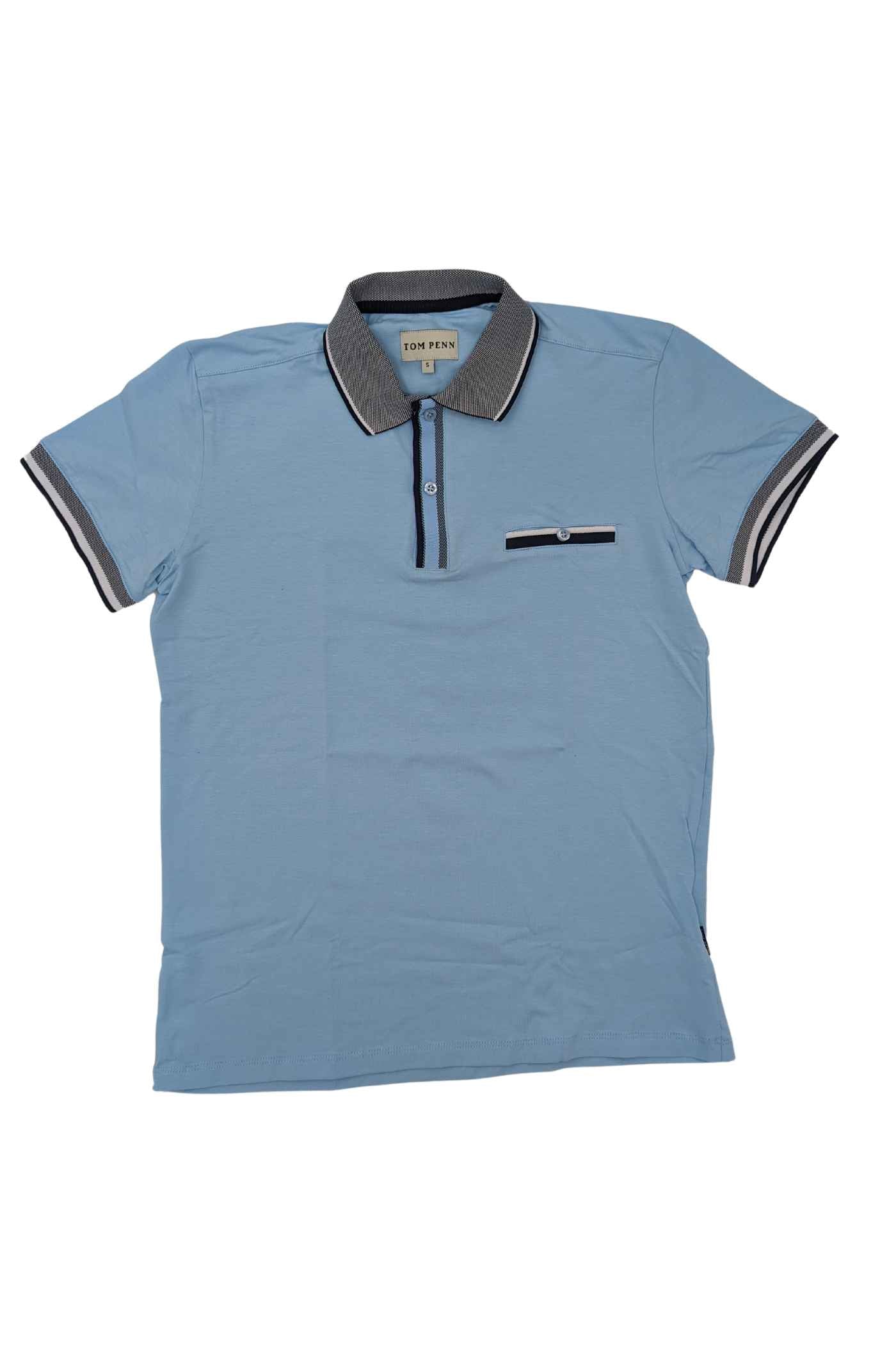 Tom Penn Sky Polo Shirt-Full view