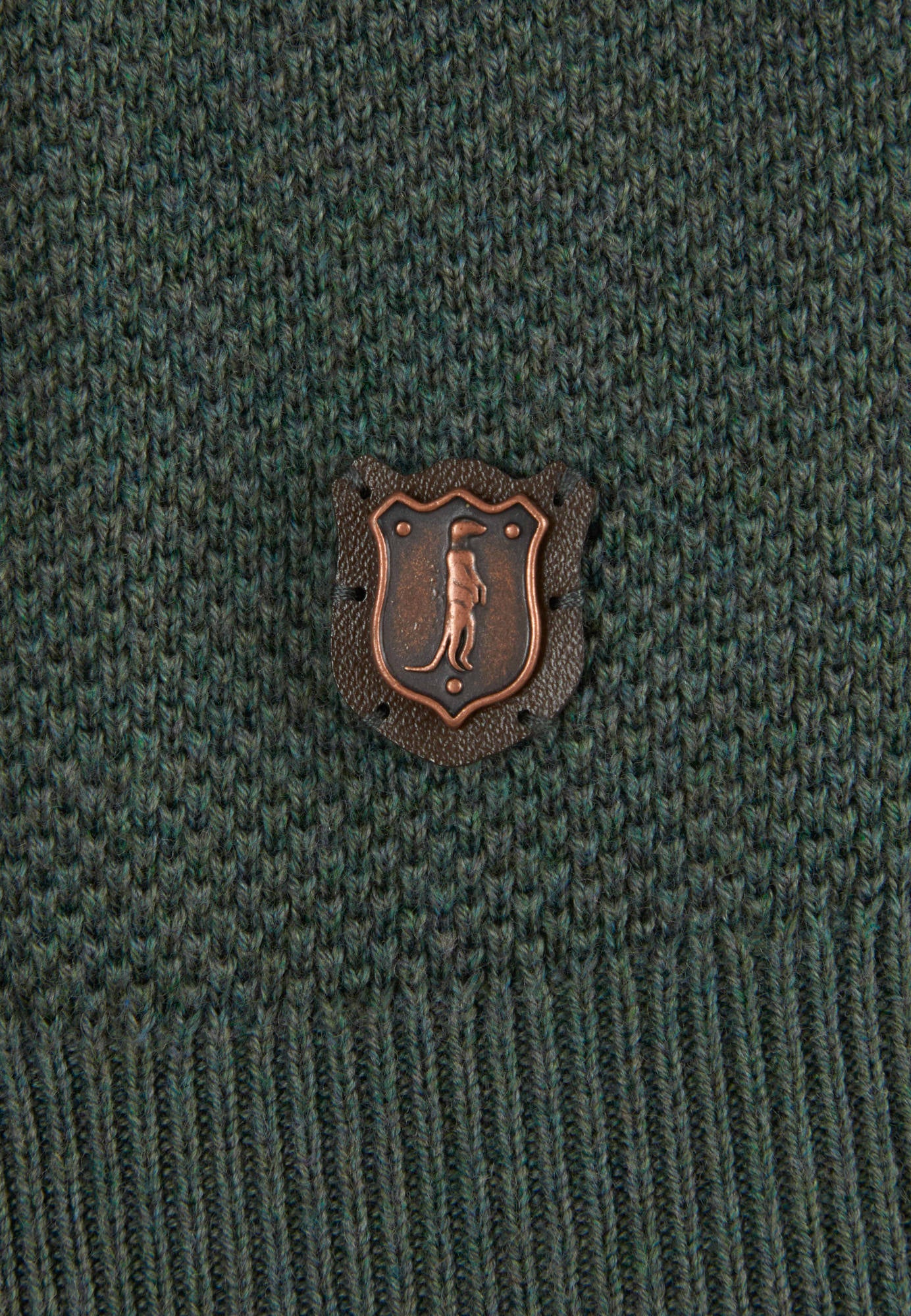 Men's Tropic Balsam Green 1/4 Zip-Close Up View