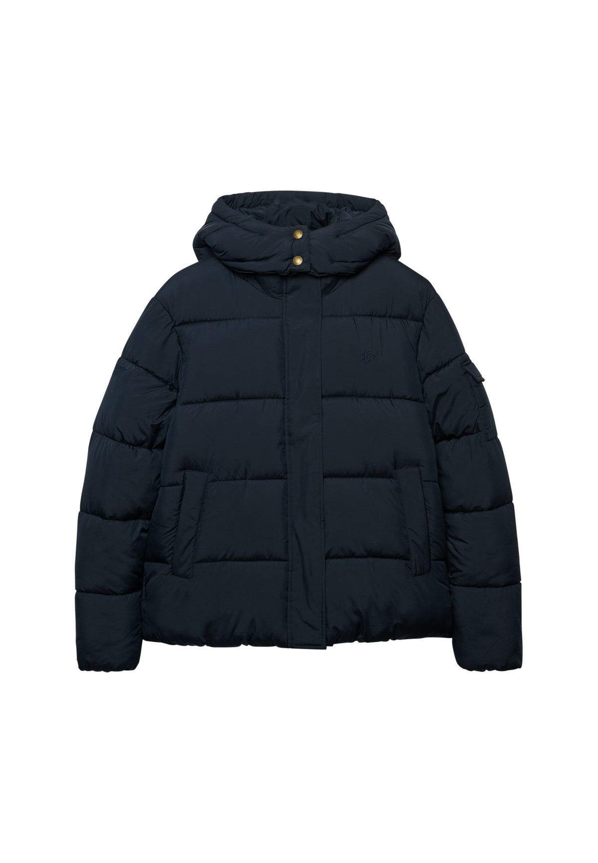 Superdry Premium Ripstop Puffer Jacket in Eclipse Navy angled view