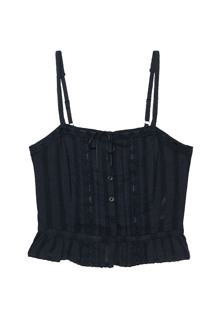 Superdry Ladies Lace Cami Top-Eclipse Navy ECLIPSE NAVY alternate view