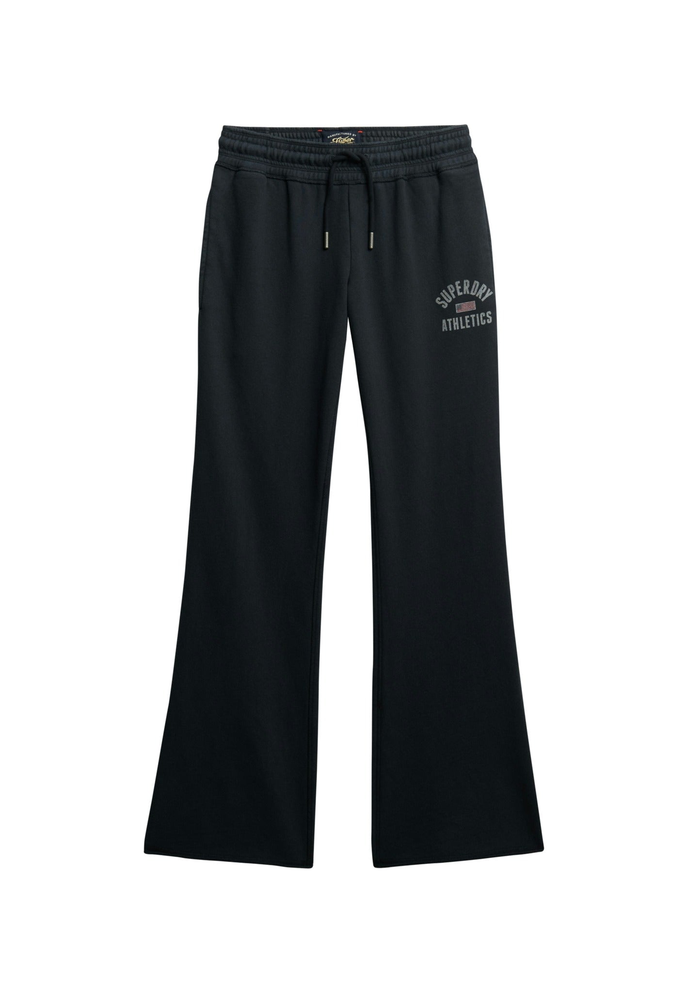 Superdry Athletic Print Flare Jogger in Eclipse Navy angled view