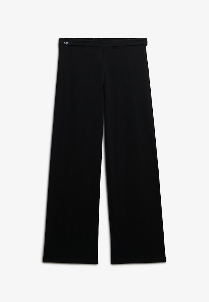 Superdry Ladies Athletic Essentials Fold Over Jogger-Black BLACK close up view