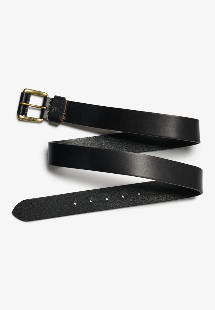 SUPERDRY Superdry Black Classic Leather Belt Black detail view