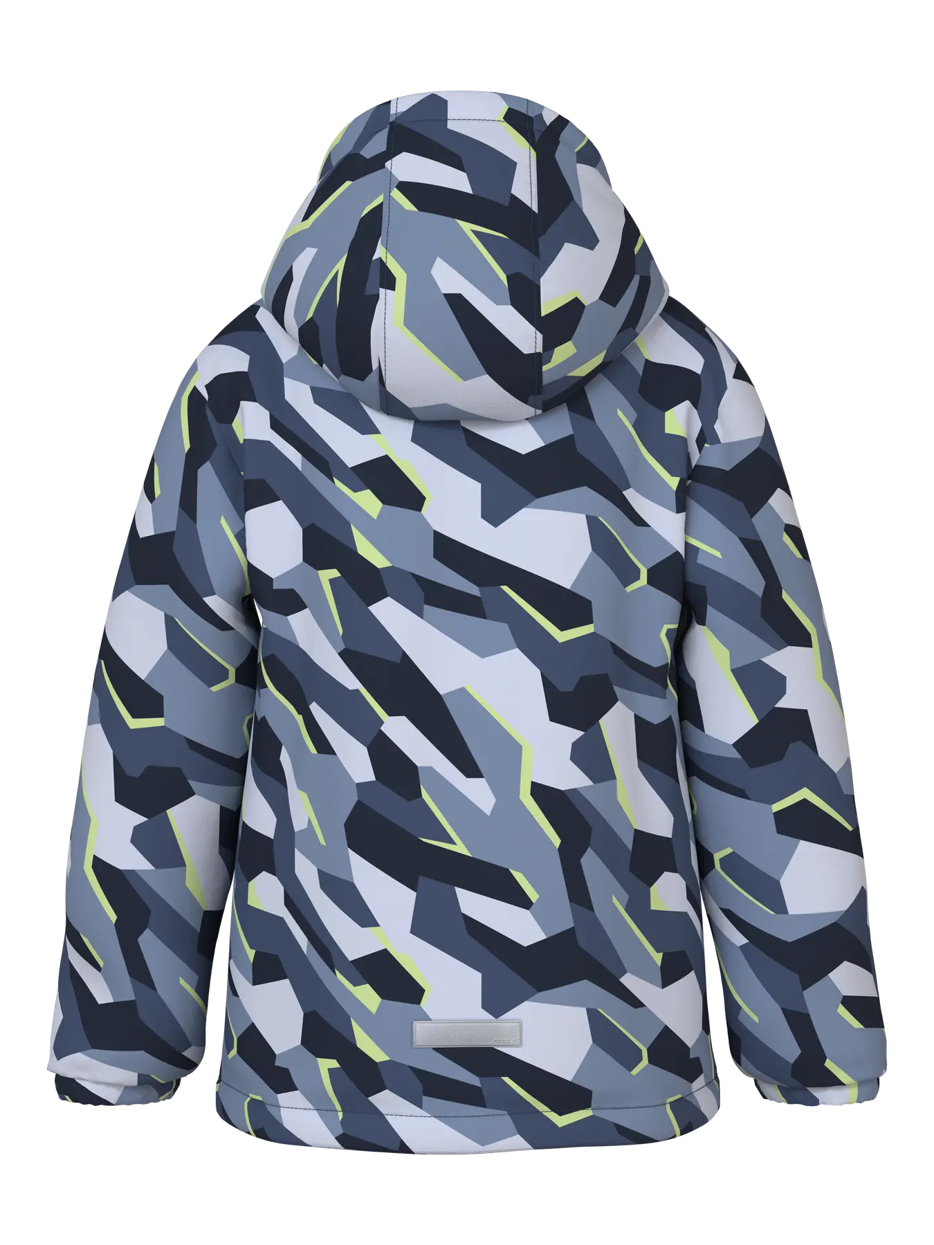 NAME IT Max Padded All Over Print Jacket in Oceana back view