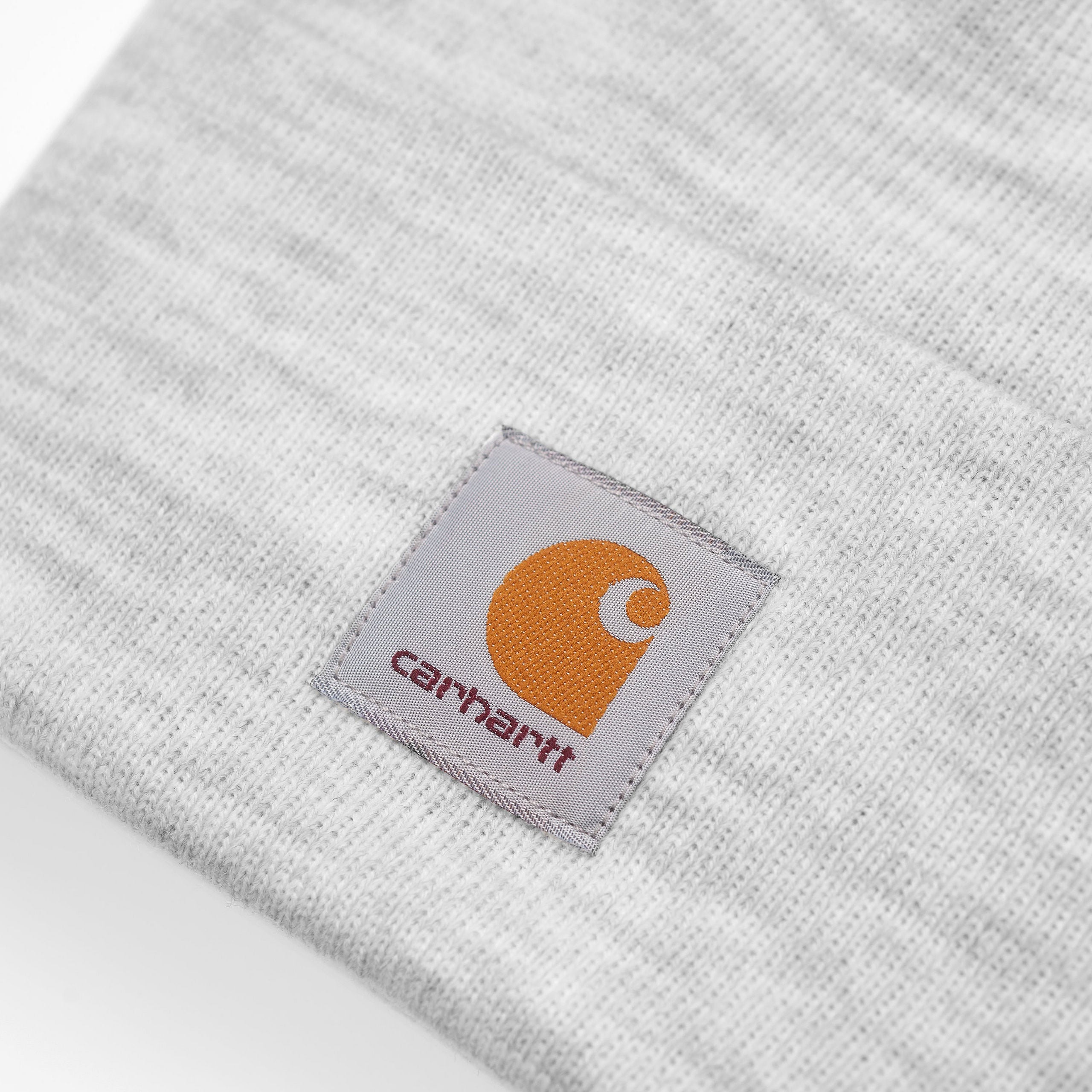 Carhartt WIP Acrylic Watch Hat-Ash Heather Ash Heather model front view