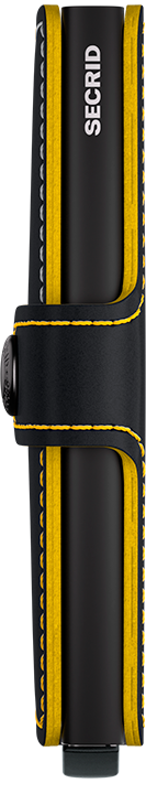 Secrid Matte Black/Ochre Miniwallet-Side view