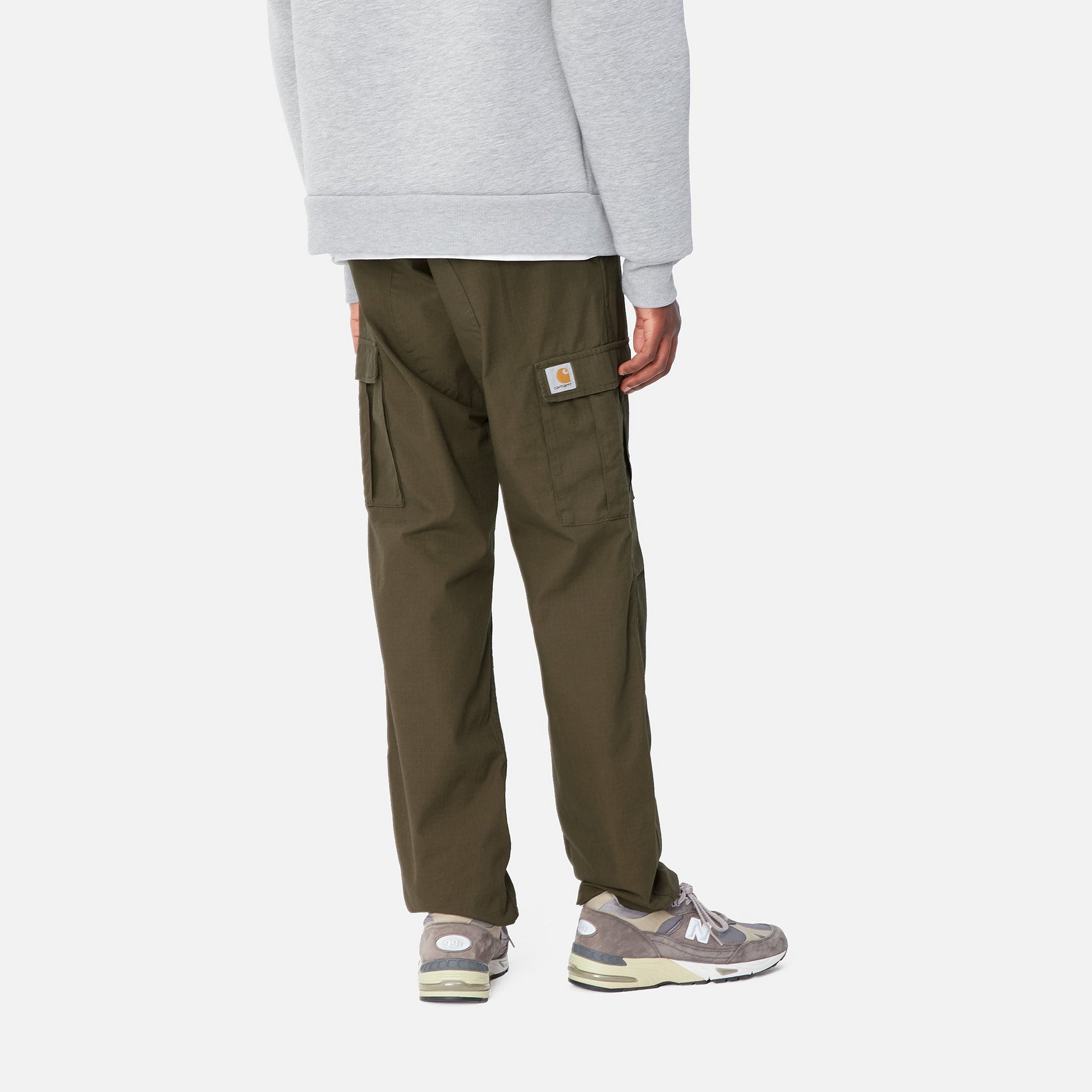 Carhartt WIP Aviation Pant-Cypres Cypress model front view